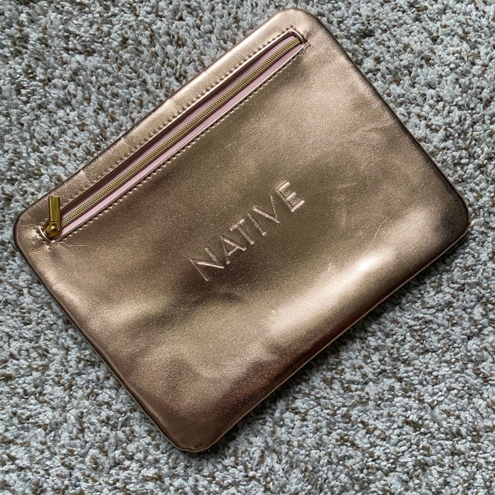 Native Shimmering Rose Gold Pouch